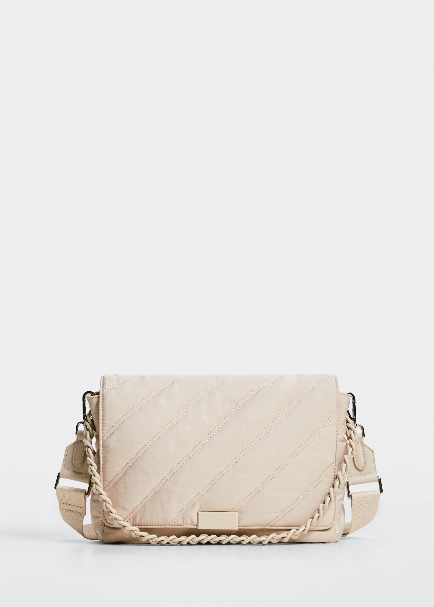 Quilted shoulder bag Nylon fabric